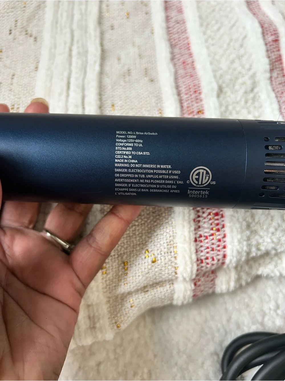 L’Brise Airswitch Travel Multi Styler W/ Blowout Brush Attachment (No Box) NWOT